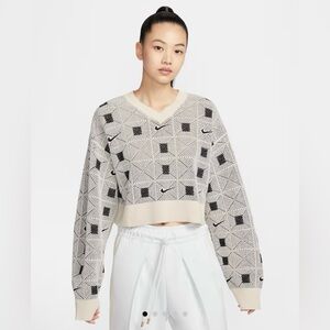 Nike WMNS Size Large Osaka Naomi Engineered Knit Sweater Pale Ivory FV7802-110